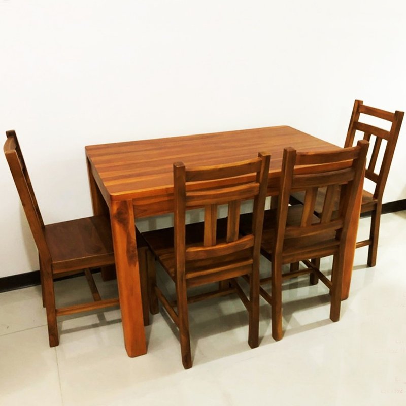 【吉迪市100%全柚木家具】UNC1-65 柚木经典靠背餐椅 餐椅 椅子 - 椅子/沙发 - 木头 咖啡色