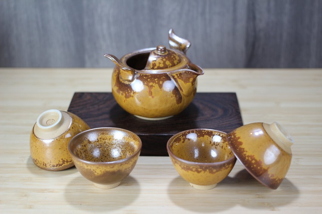 【沐春生活】结晶釉 鸾翔茶具组 茶壶茶杯 陶艺名家叶敏祥作品 - 茶具/茶杯 - 瓷 