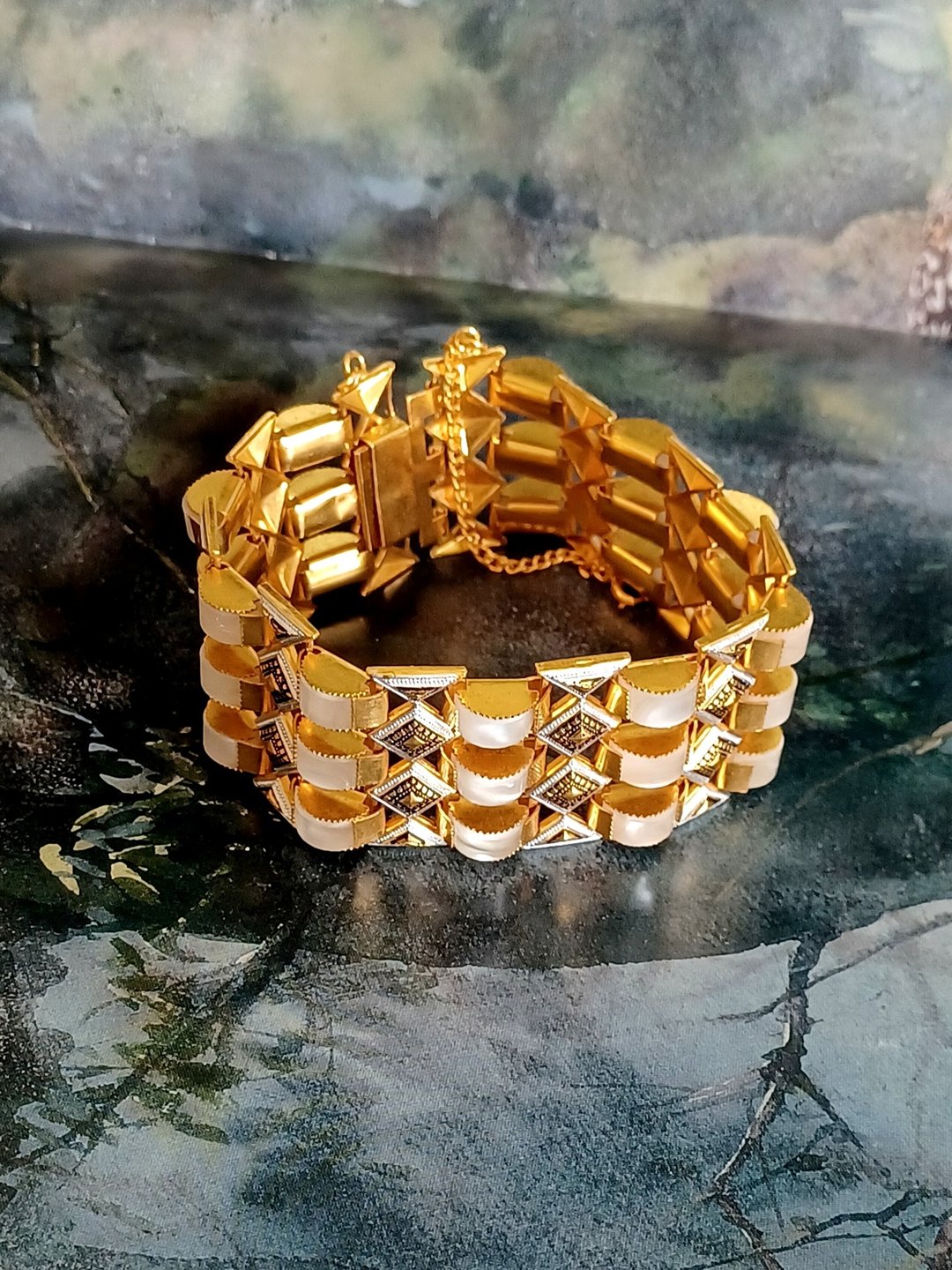 vintage jewelry    西班牙 大马士革镶嵌工艺唯美手链 - 手链/手环 - 其他金属 
