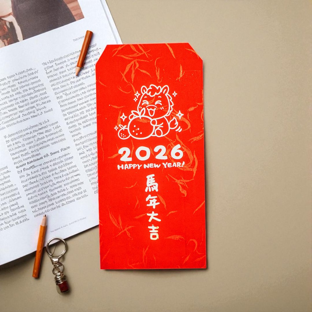马年贺岁烫金红包袋 H1-马年大吉 欢庆新春 2026 烫金红包袋 - 红包/春联 - 纸 