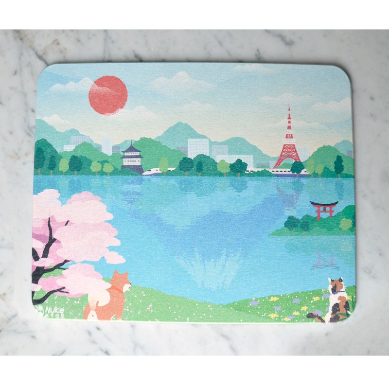日式宠物湖景 硅藻土脚踏垫 - 地垫/地毯 - 其他材质 蓝色
