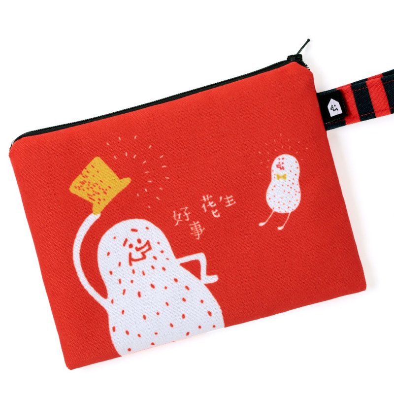 好事花生	手提万用包 - 化妆包/杂物包 - 其他材质 红色