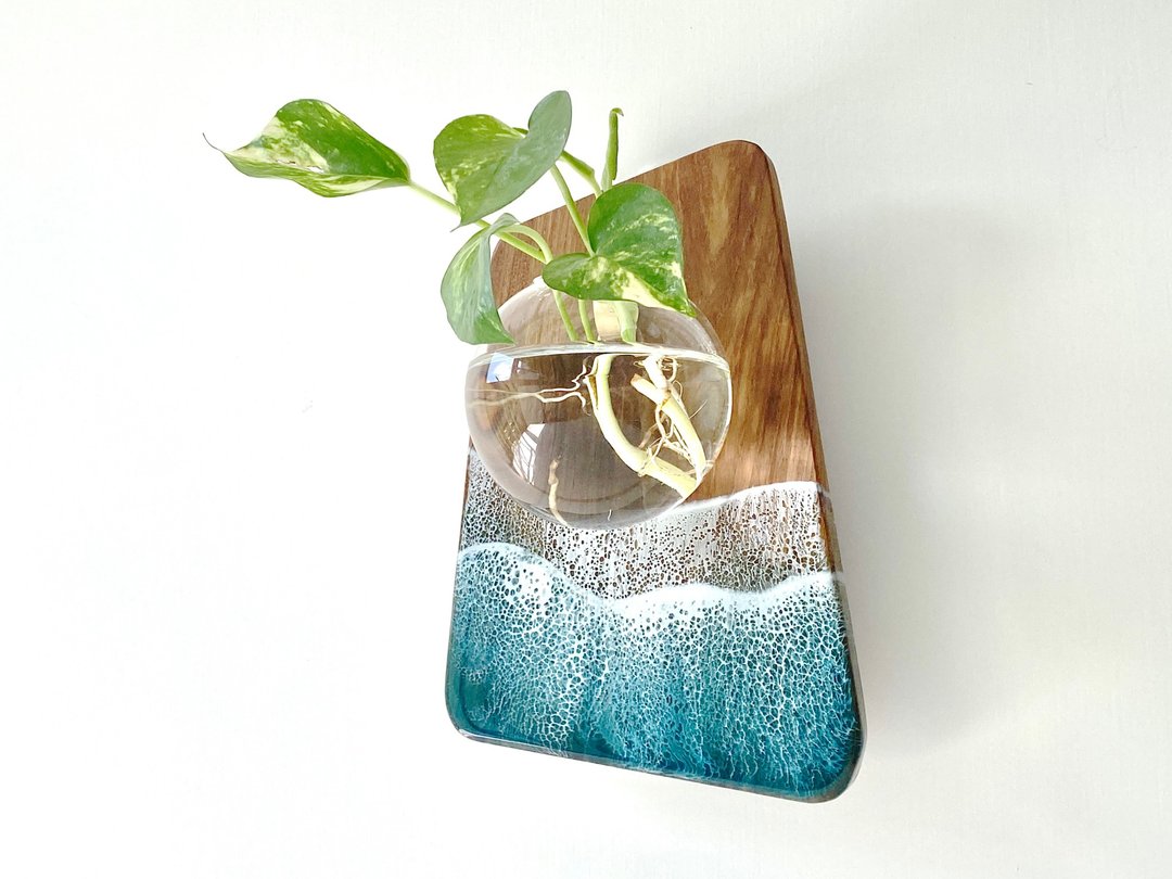 Hanging Plant Holder (S), Wall Art, Home Deco, Housewarming, Wedding gift - 植栽/盆栽 - 树脂 蓝色