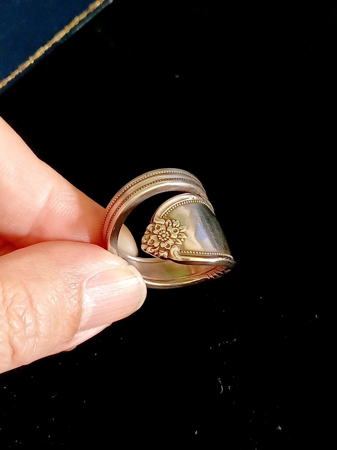 vintage jewelry 1847 Rogers Bros. I.S.古董镀银汤匙 戒指 - 戒指 - 其他金属 