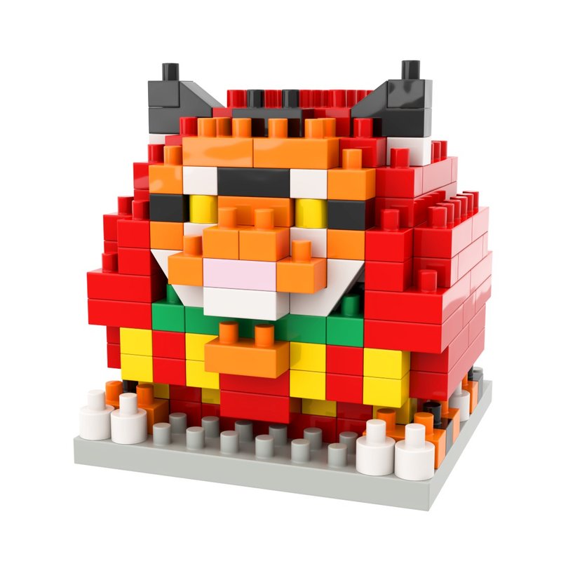 Archbrick 日本2022新年虎年老虎达摩微积木 Nanoblock - 玩偶/公仔 - 塑料 多色