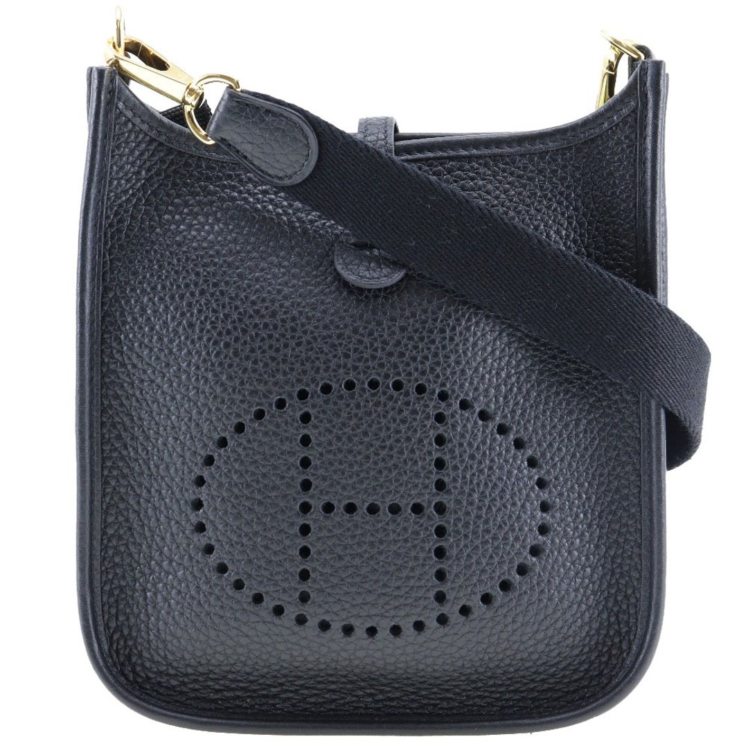 【日本直送】爱马仕 HERMES Evelyn TPM 侧背包 Amazon Taurillon Clemence 牛皮 黑色/ગોલ્ડ 金属 Y 女仕【二手】 - 侧背包/斜挎包 - 真皮 黑色