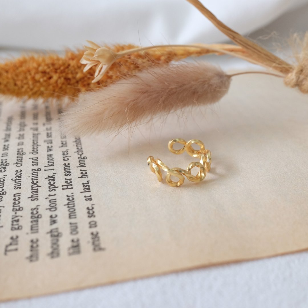 日日 耳骨夹 ear cuff / 浅金 - 耳环/耳夹 - 其他金属 