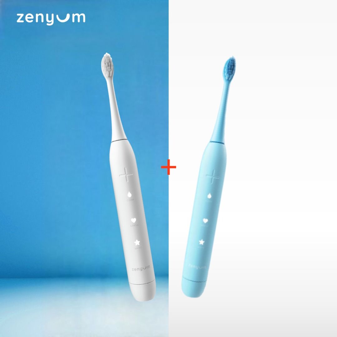 ZenyumSonic 声波震动牙刷(白色+粉蓝色) - 牙刷/口腔清洁 - 其他材质 白色