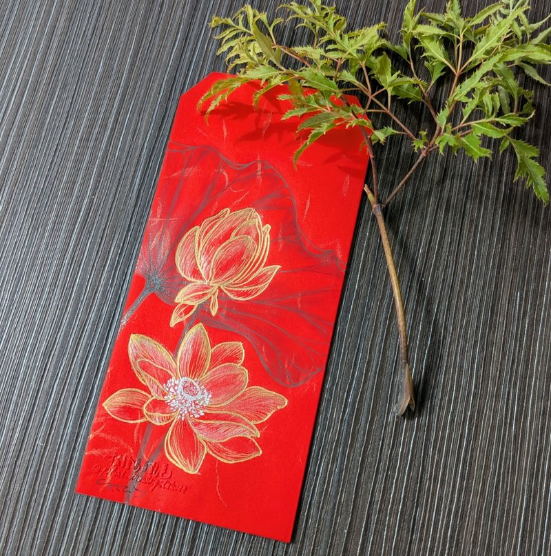 婚礼生日新年红包 / 荷花插图 / 亲笔手绘 - 红包/春联 - 纸 