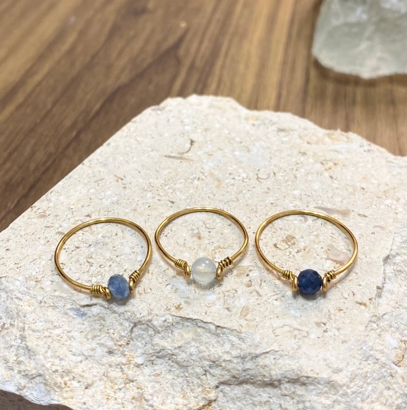 冰蓝星辰 - 戒指 - 半宝石 金色