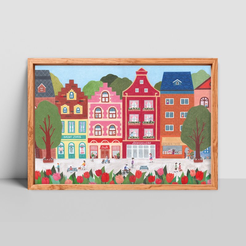 艺术版画 / 郁金香村 A4 A3 - 海报/装饰画/版画 - 纸 