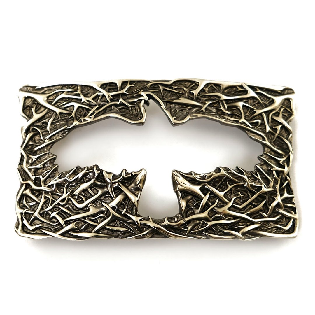 Crow german silver belt buckle, black bird nickel silver belt accessory - 皮带/腰带 - 其他材质 银色