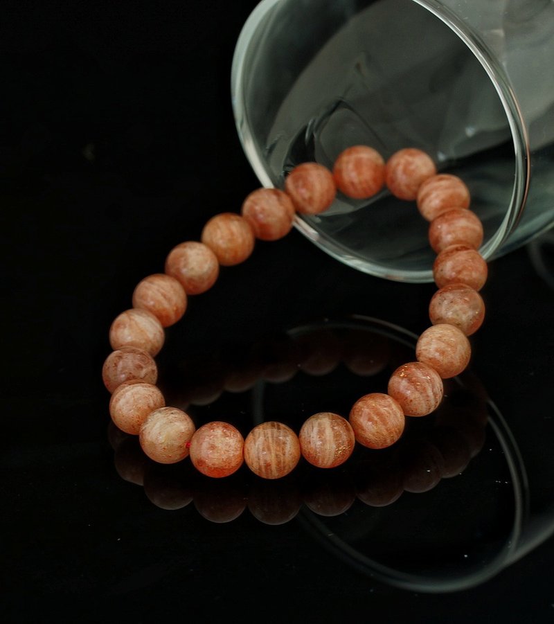 金太阳石 9.2mm 手链 ( Oligoclase 9.2mm Bracelet ) - 手链/手环 - 水晶 