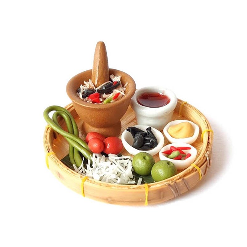 set  Model Thaifood 2 - 摆饰 - 珐琅 红色