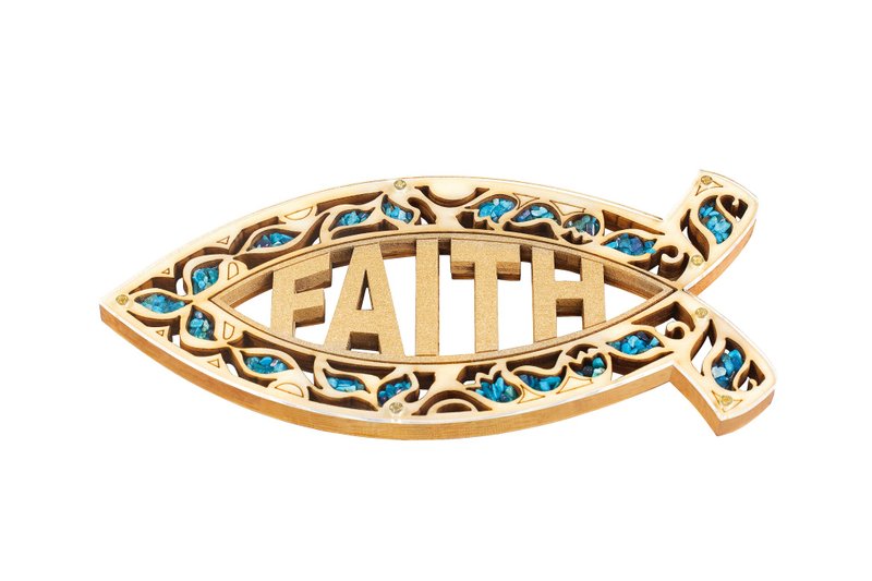 以色列进口 手工镶嵌 彩石 壁挂饰 FAITH 2079040 - 墙贴/壁贴 - 其他材质 