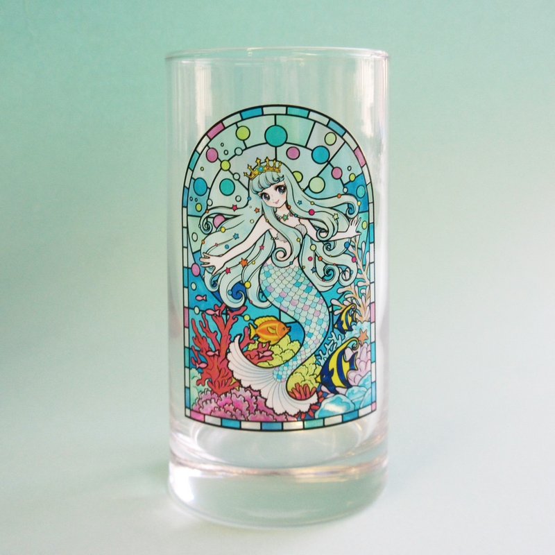 彩色玻璃美人鱼玻璃杯 - 玻璃杯 - 玻璃 多色