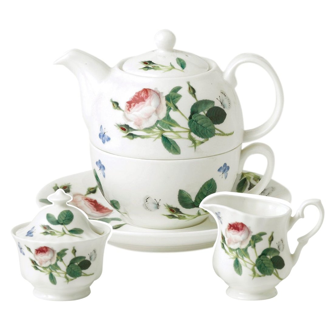 英国 RK | Palace Garden 玫瑰花园 单人套装 子母壶 x 糖奶罐组 - 茶具/茶杯 - 瓷 