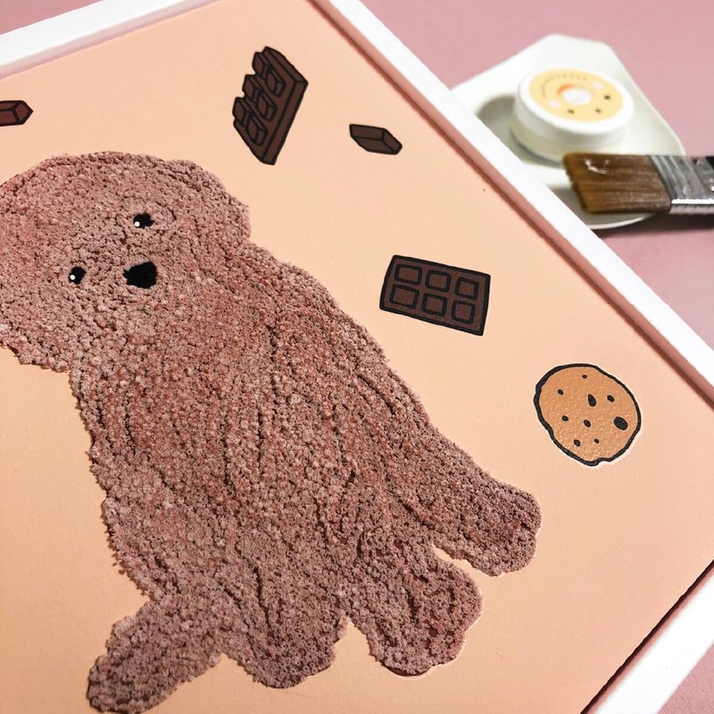 宠物似颜绘 DIY手作 压克力颜料加泡芙画套组 - 插画/绘画/写字 - 其他材质 多色