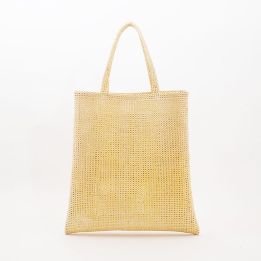 mesh fake leather hand bag (yellow) artificial leather/33×33/MB010 - 手提包/手提袋 - 真皮 