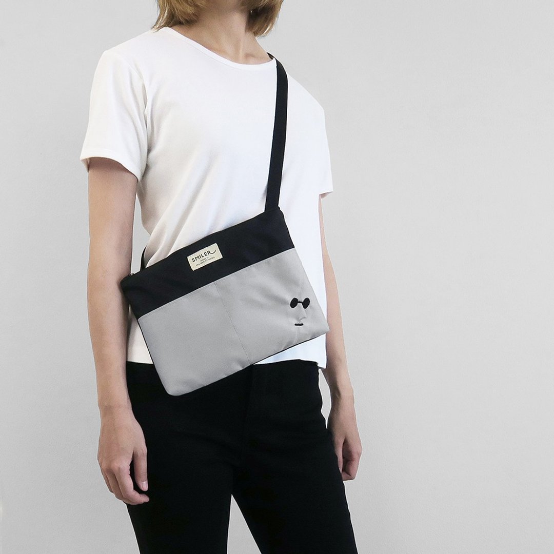 Mr. Sacoche Bag - Grey - 侧背包/斜挎包 - 其他材质 灰色