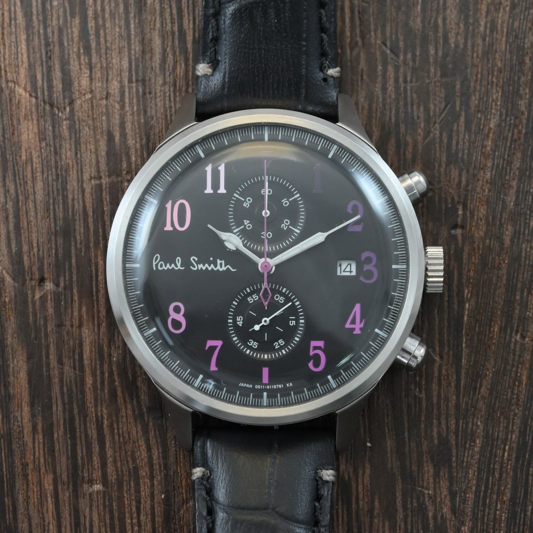 包邮 Paul Smith 石英男士手表 Paul Smith 日期计时码表 0511-S060575 黑色 日本直接发货 - 男表/中性表 - 不锈钢 黑色