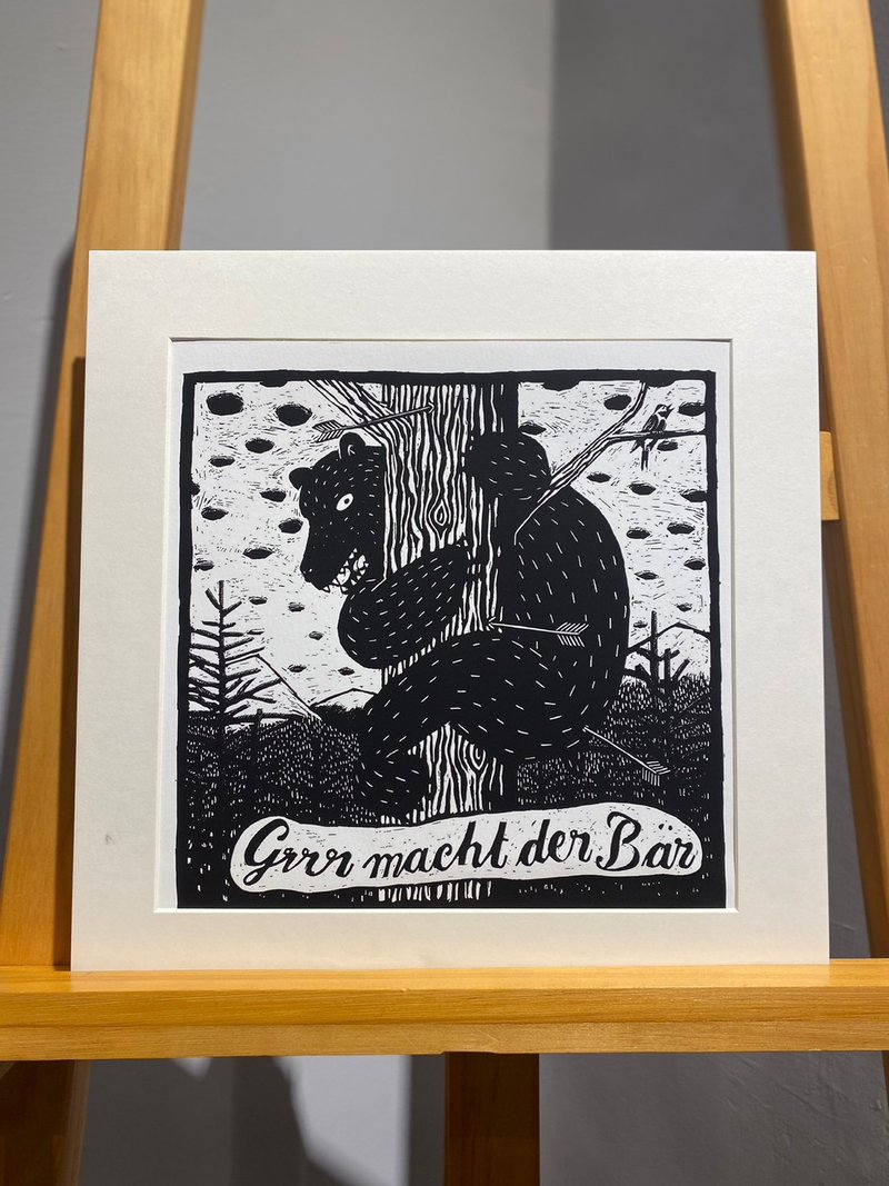 复刻德国古典童话黑熊插画 - 海报/装饰画/版画 - 纸 