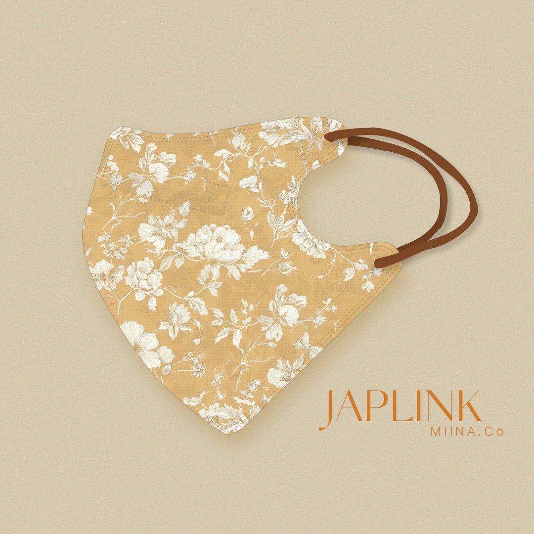 【标准】JAPLINK HEPA 高科技水驻极 立体医疗口罩-法式香榭 - 口罩 - 聚酯纤维 橘色