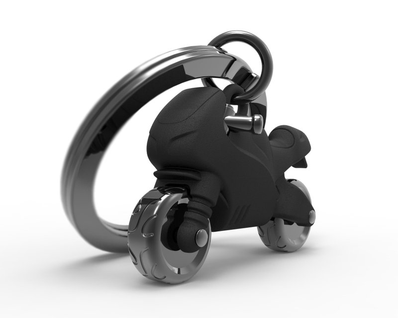 【Metalmorphose】MTM消光黑摩托车钥匙圈 重型机车/吊饰/礼品 - 钥匙链/钥匙包 - 其他金属 黑色