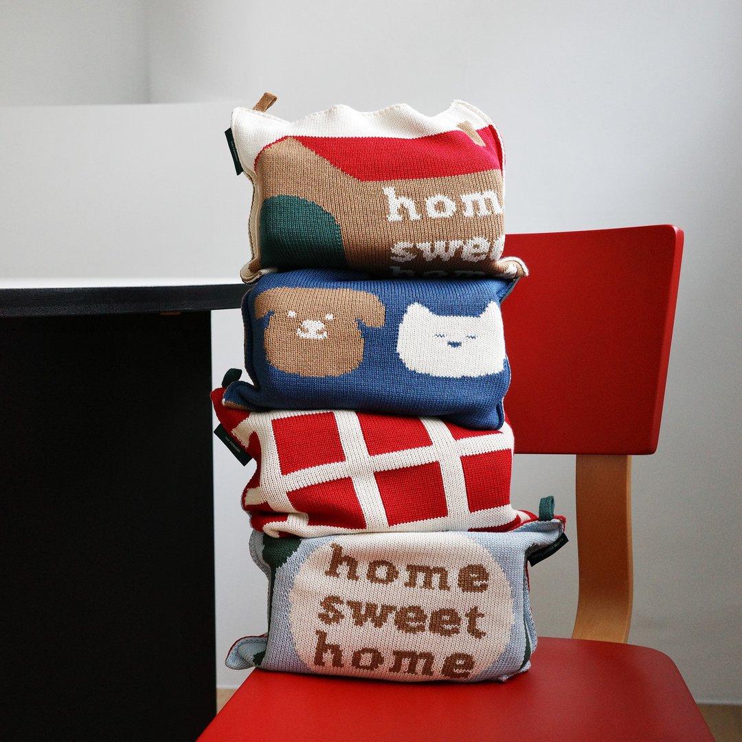 home sweet home 双面针织面纸套2.0 - 纸巾盒 - 棉 多色
