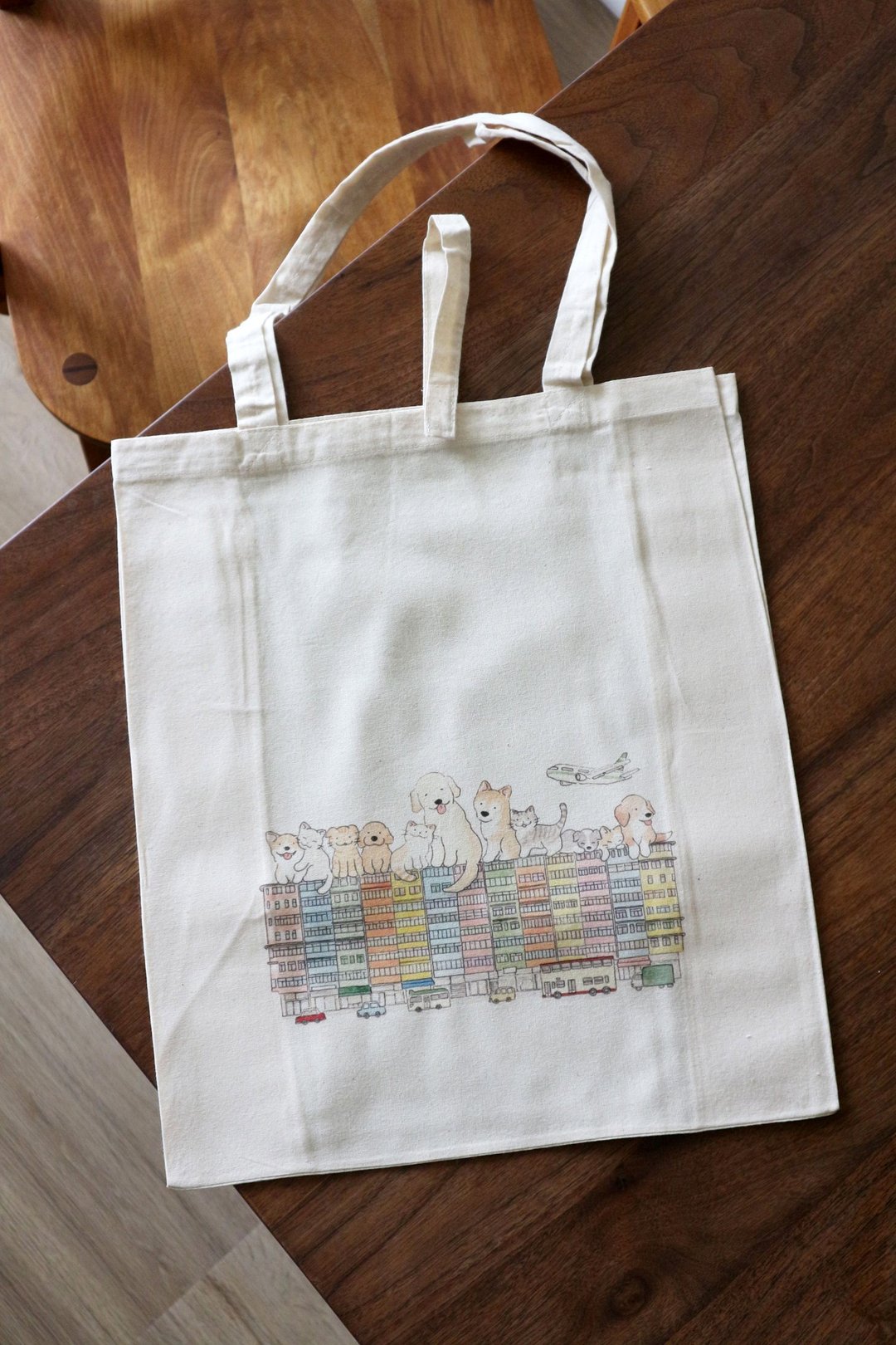 Cotton eco bag - 我们都是好朋友 - 手提包/手提袋 - 棉．麻 