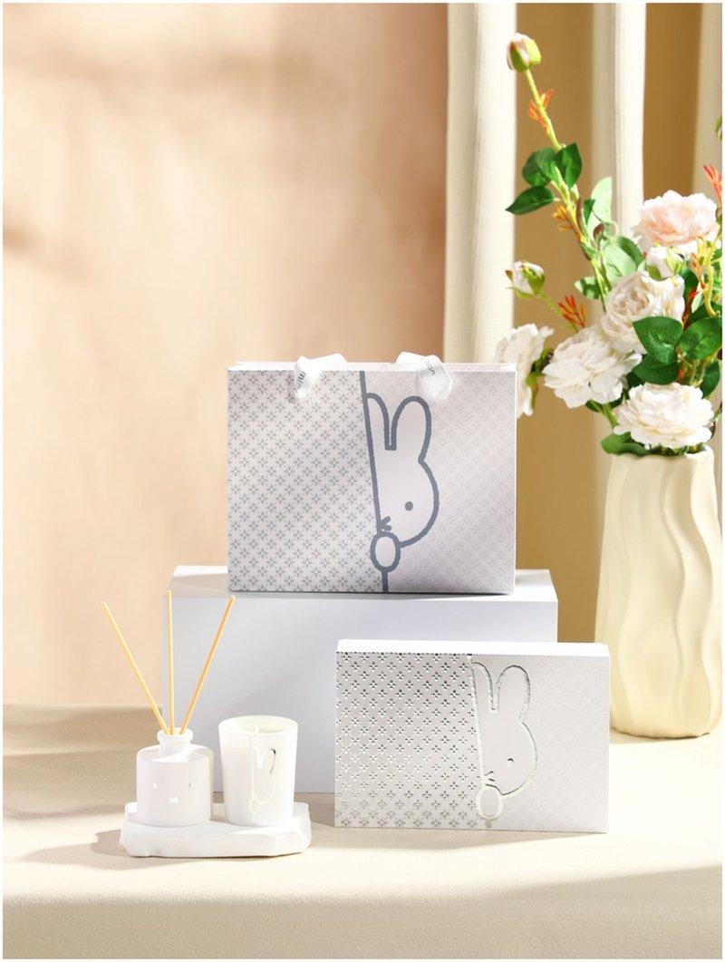 miffy 香薰+香薰蜡烛套装 - 栀子花香 - 香薰/精油/线香 - 棉．麻 