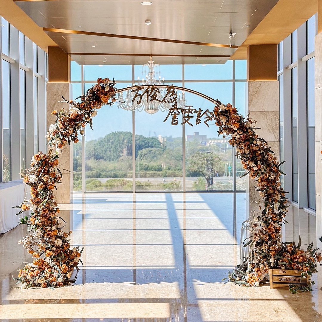 【遇见恒久】圆形拱门背板 婚礼布置方案 可加购相片桌/礼桌 - 干燥花/捧花 - 植物．花 
