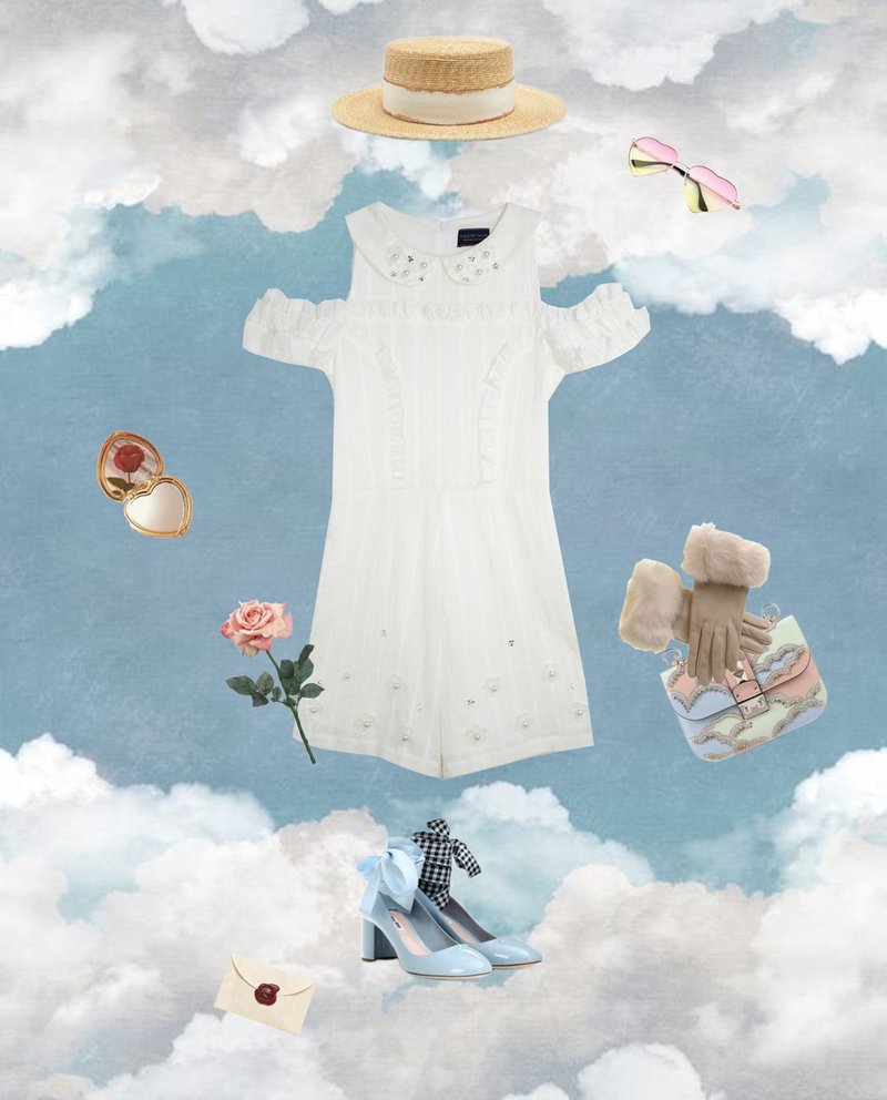 Pure Flower Jumpsuit - 背带裤/连体裤 - 棉．麻 