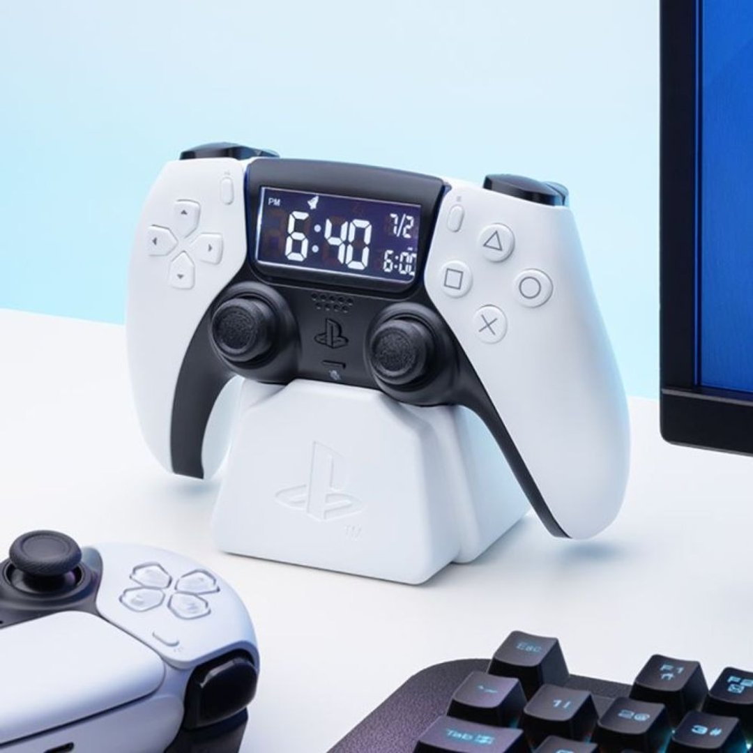 【Paladone UK】 PlayStation5官方授权 白色手把 造型闹钟 - 时钟/闹钟 - 塑料 