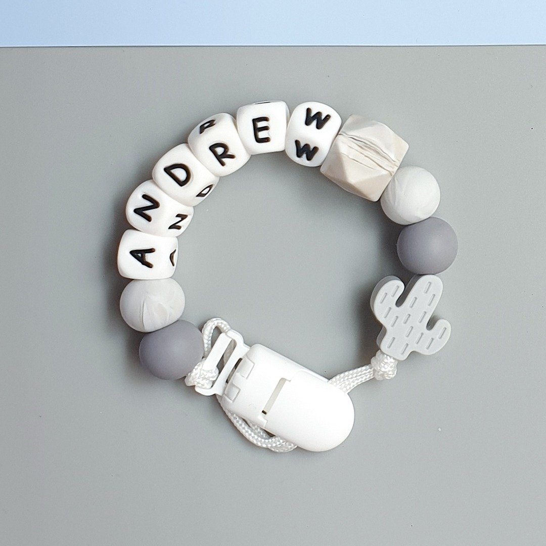 ANDREW 仙人掌 奶嘴链夹 / 定制化奶嘴链 可套香草奶嘴 (27cm) - 玩具/玩偶 - 其他材质 
