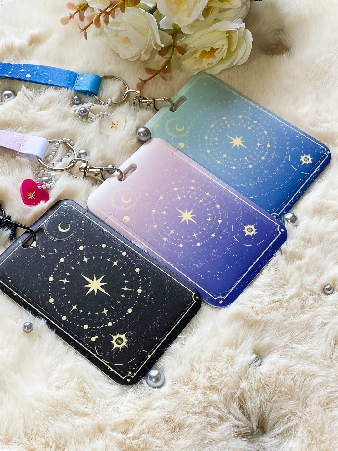 卡套与挂绳 45cm：Stardust Collection 联名款卡套与挂绳组 - 证件套/卡套 - 塑料 黑色