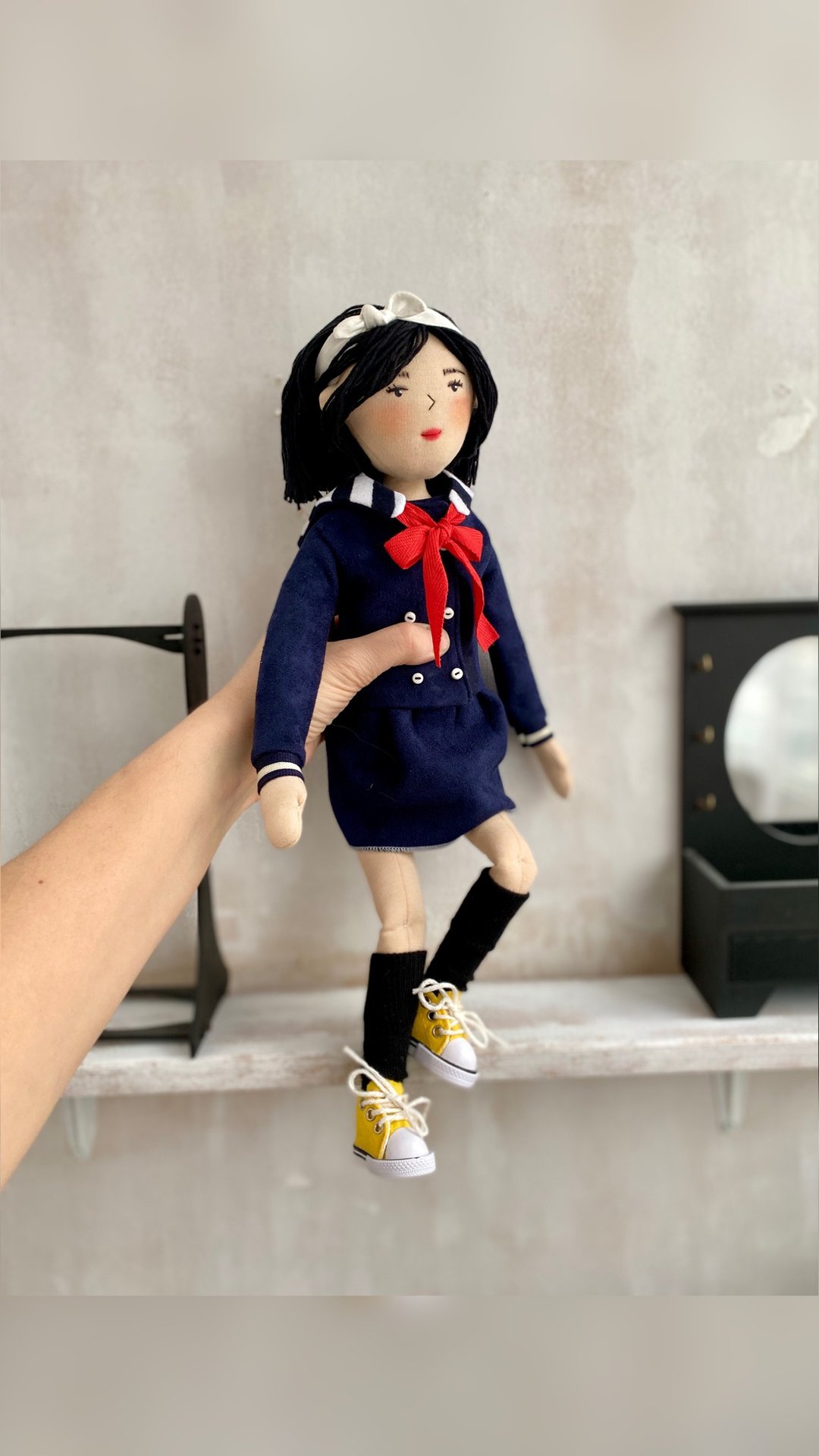 穿着校服的娃娃 - 玩具/玩偶 - 棉 多色