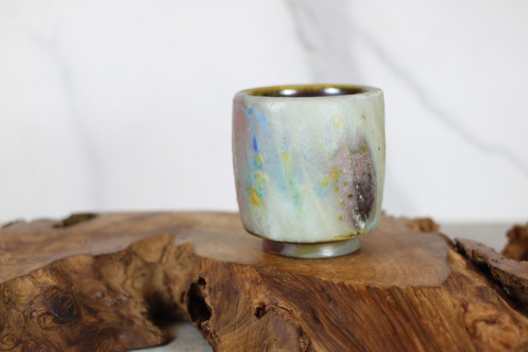 【新春贺岁】水彩 手工柴烧 日式茶杯 名家叶敏祥手作 - 茶具/茶杯 - 瓷 