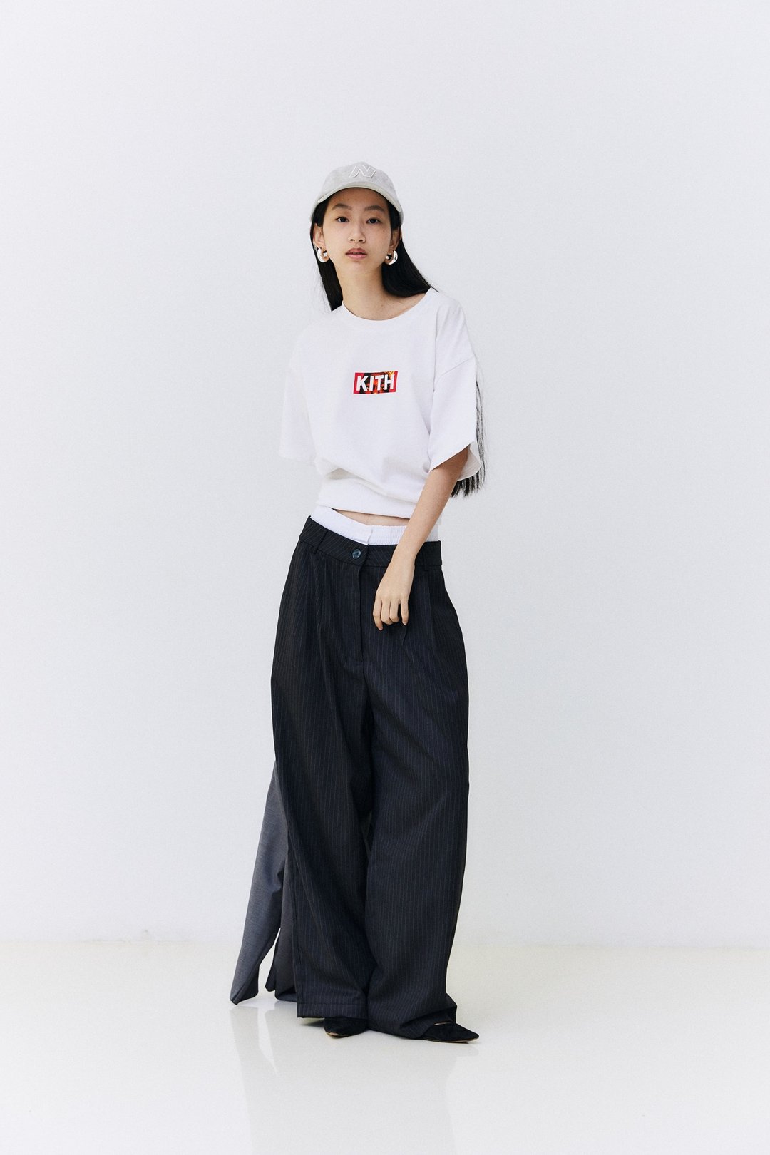 Brief Layer Pants - 女装长裤 - 棉 黑色