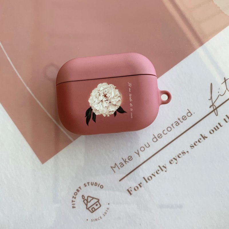 【FITZORY】花艺师 芍药款 | AirPods壳 - 耳机收纳 - 塑料 红色