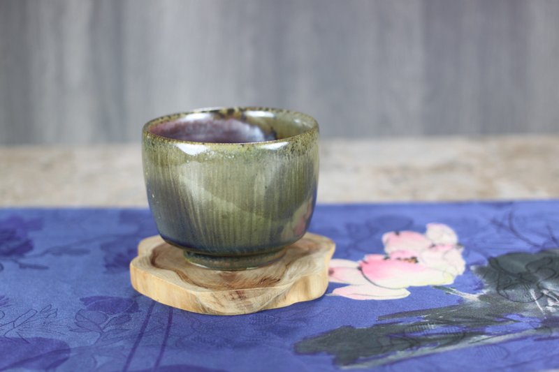 【沐春生活】天然落灰 柴烧茶碗 名家叶敏祥手作 150ml - 茶具/茶杯 - 瓷 