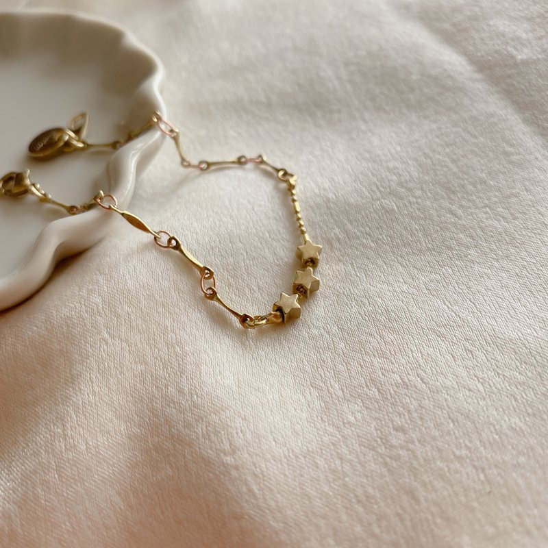 星星糖- 黄铜手环 - 手链/手环 - 铜/黄铜 金色