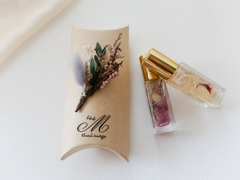 Miss。花谜 【浮游花】 全效修护保养油/指缘油 10ml - 干燥花/捧花 - 玻璃 粉红色