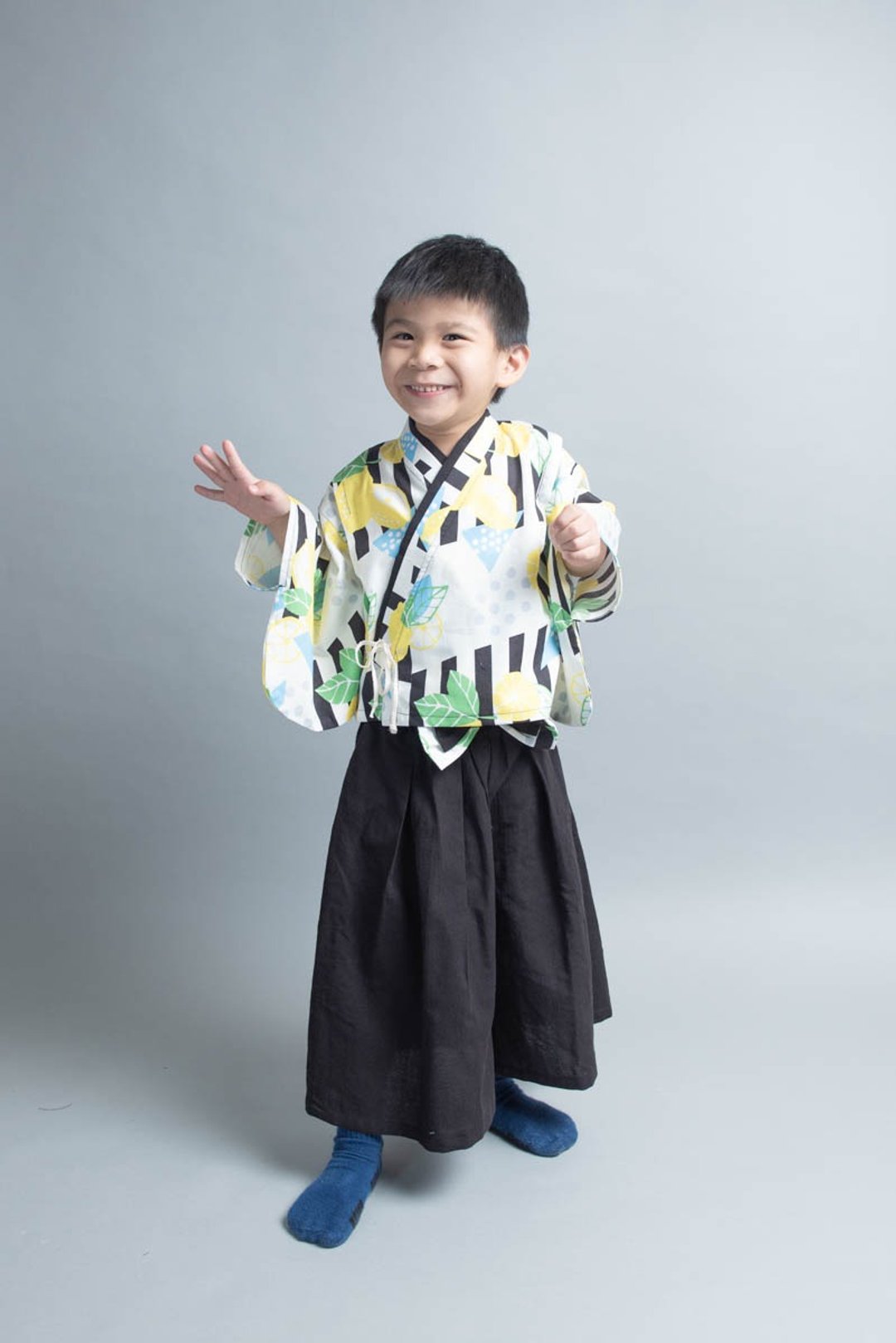 浅草振袖和服-订制 婴幼儿 宝宝 儿童 日本 和服 礼服 衬衫 弥月 - 童装礼服/连衣裙 - 棉 蓝色
