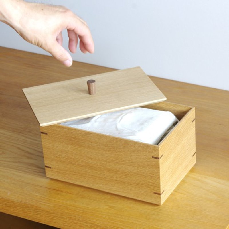 【防疫必备】 橡木制 口罩收纳盒 - 收纳用品 - 木头 