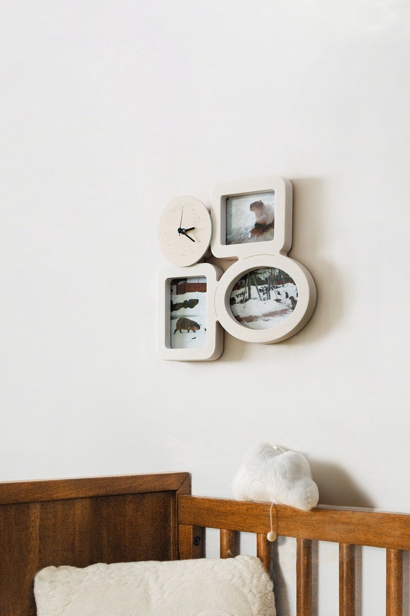 【Jeantopia】知音选品 实木 简约白色 相框 壁挂钟 | 1101603 - 时钟/闹钟 - 木头 