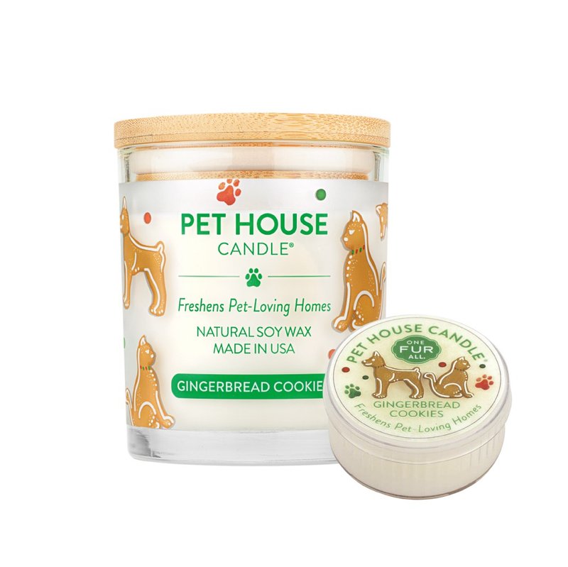 【美国PET HOUSE】室内除臭宠物香氛蜡烛-姜饼饼干 - 蜡烛/烛台 - 蜡 