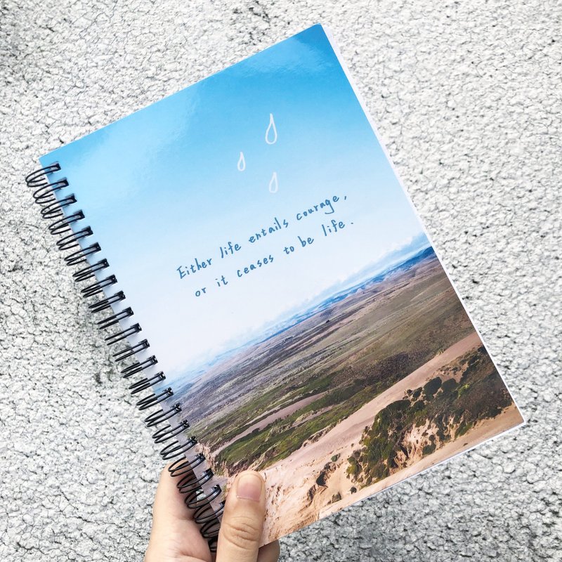 勇气courage/ 线圈笔记本 - 笔记本/手帐 - 纸 蓝色