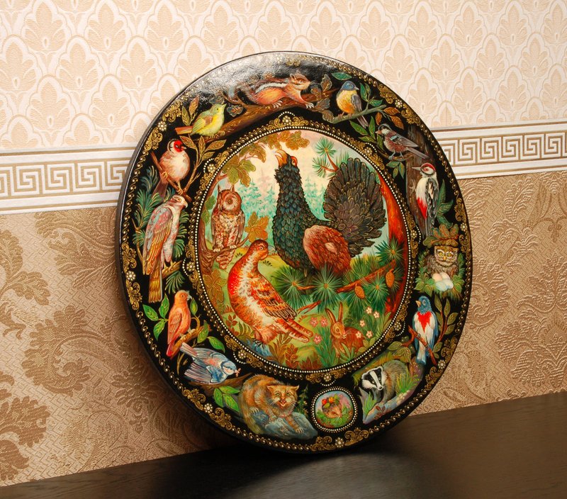 墙面装饰艺术画布野生动物手绘动物古典装框画 - 墙贴/壁贴 - 其他材质 