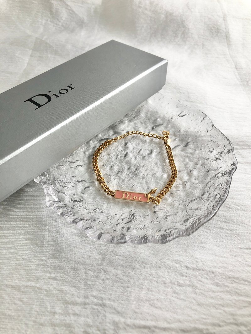 【日本直送 名牌中古包】Christian Dior 克里斯汀·迪奥 手链 金色 Logo vintage 古董 anczmj - 手链/手环 - 其他材质 金色
